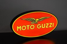 Lampada Insegna Luminosa USB C LED Targa Lightbox Moto Guzzi LOGO 3D H2D