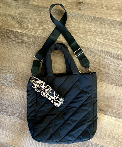 Borsa tote nera puffy manici - puffy,
