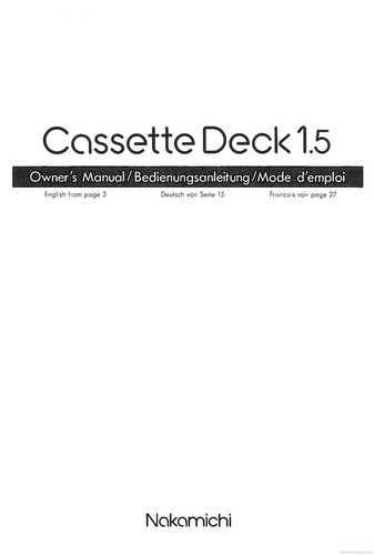 Nakamichi cassette deck - deck, 1.5