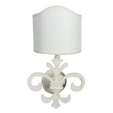 Applique Lampada GIGLIO FIORENTINO bianco decapato una luce