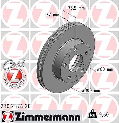 Zimmermann bremsscheibe - 2x,
