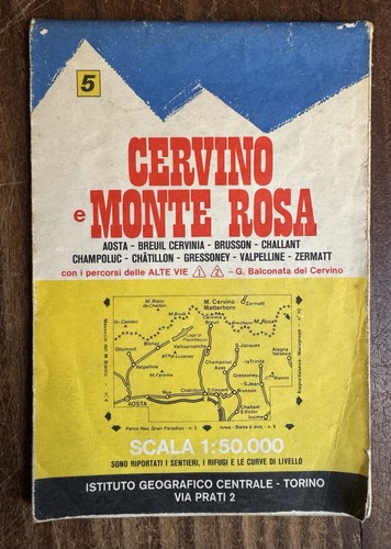Cartina cervino monte rosa - cartina, e
