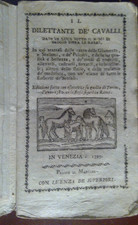 IPPICA 1795 IL DILETTANTE DE' CAVALLI - SAGGIO SOPRA LE RAZZE