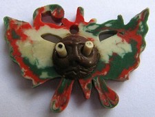 Ciondolo Charm in resina, con occhi mobili, anni '40/'50