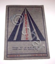 Catalogo illustrato Macchine Utensili Excelsior Torino - Ing. Cacace  - 1933