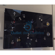 FABBIAN D64D0102 CLASS BLACK LAMPADA PARETE CRISTALLO NERO C/SWAROVSKY 15X20W G4