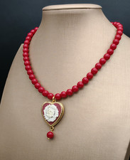 Collana donna girocollo rosso