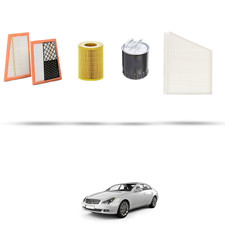 HOFFCAR Kit tagliando - 4 filtri per Mercedes CLS (C219) 320 Cdi 165kw Dal 2005 