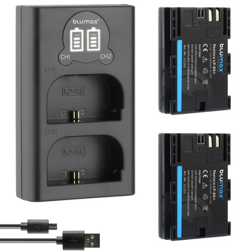 Batteria caricatore lcd - 2x,