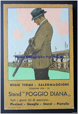 Cartolina originale TERME SALSOMAGGIORE 1934 POGGIO DIANA tiri piccioni quaglie