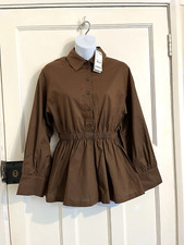 Camicetta comma top marrone - top,