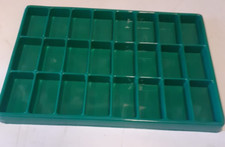 contenitori per minuteria in plastica verde 24 scomparti 40x29 h