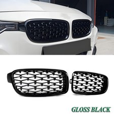 2x Diamond Front Kidney Grille