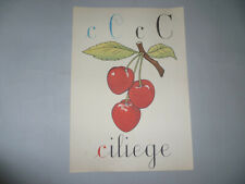 Abecedario a Parete VINTAGE SCUOLA Elementare lettera C ciliege