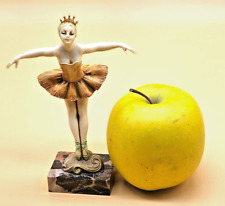  Ballerina  - Depose  of Italy Figurin Signed Genuine Marble Base -5.5 inches
