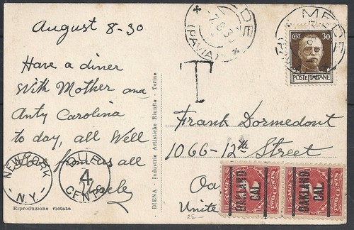 Italia 1930 ppc american - 1930,