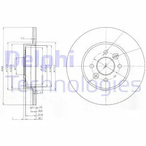 Disco freno pieno bg3992 - 2x,