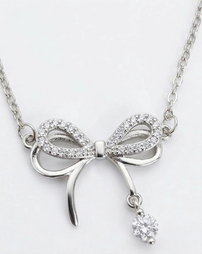 Collana fiocco diamante - collana,