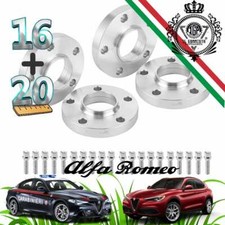 KIT 4 DISTANZIALI 16 + 20 mm + Bulloni specifici x ALFA ROMEO GIULIA STELVIO 159
