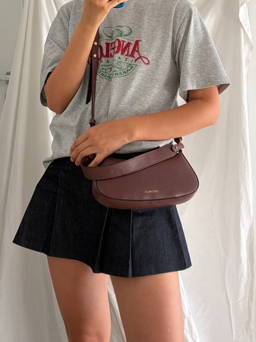 Coccinelle burgundy pebbled - burgundy,