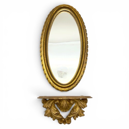 Specchio ovale dorato vintage