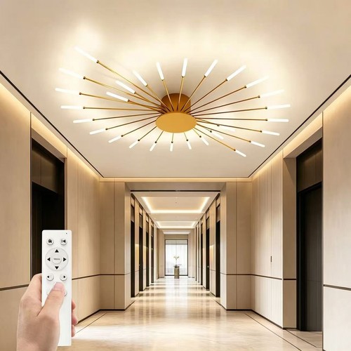 Plafoniera led dorata teste - plafoniera, 28