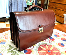 CARTELLA UFFICIO 24 ORE 3 SOFFIETTI VERA PELLE CUOIO ALTA QUALITA NUOVA