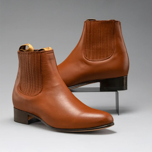 Men charro leather round toe - men's,