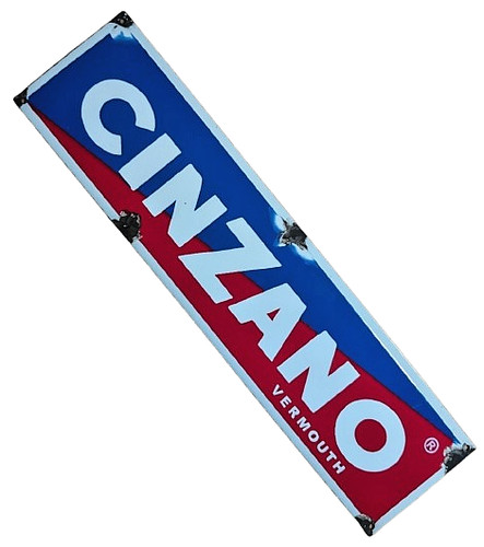 Cinzano vermouth enamel sign - enamel,