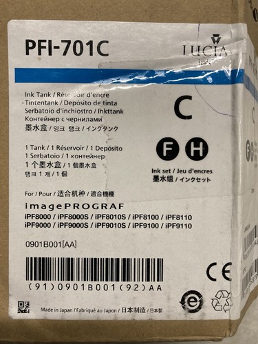 Originale canon pfi 701c - canon, ciano