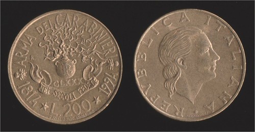 200 lire 1994 carabinieri - lire,