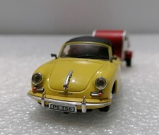PORSCHE 356 B Cabrio con Rimorchio Tenuta - Modellino d'epoca scala 1.43