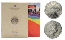 "50 anni di Pride" - Regina Elisabetta II - 50 Pence - In folder