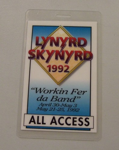 Lynyrd skynyrd backstage pass - lynyrd,