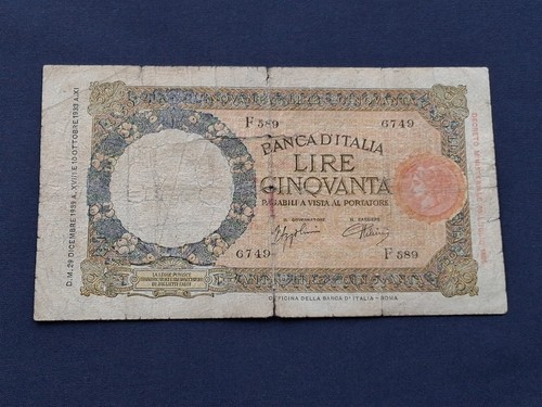 Banconota lire italia 1939 - 50,