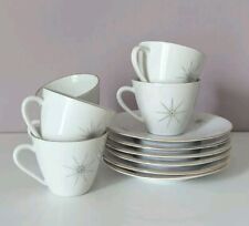 Set 6 tazzine e piattini in porcellana Seltmann Weiden Bavaria vintage anni 50