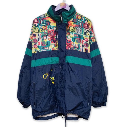 Giacca vento vintage blu - a,