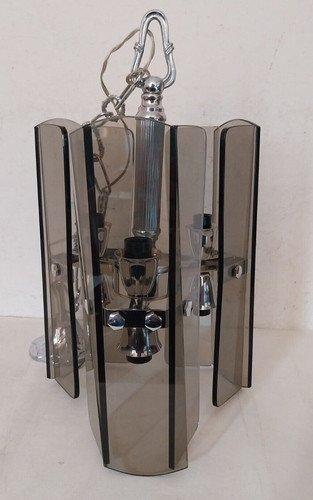 Lampadario vetro metallo - vetro,