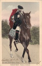 Cagliari costumi sardi pastore di Gallura + piega angolo  non Spedita f. piccolo