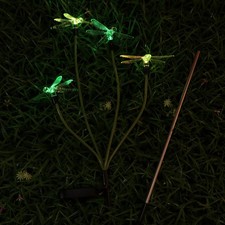 Lampada Dragonfly 4LED energia solare lampada da prato cambiata colore (nero) lampada da prato