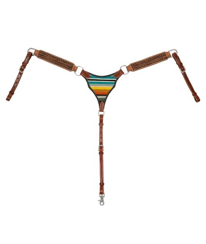 Pettorale western cuoio con - in,