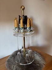 Espositore bar casa cromato Underberg mai usato *vintage*-bottiglie/bicchieri non inclusi-