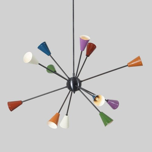 Lampadario sputnik ottone - lampadario,