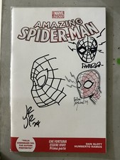 AMAZING SPIDER-MAN 1 VARIANT WHITE + REMARQUE di ROMITA JR, CASAGRANDE, PICHELLI