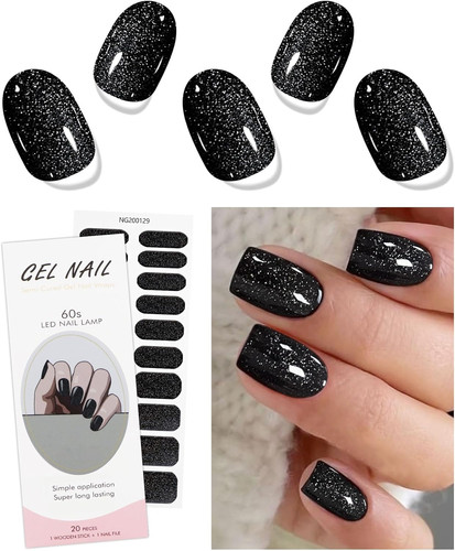 Unghie gel adesive glitter - unghie,