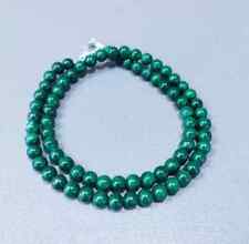 Collana Girocollo Uomo Donna in Pietra dura Naturale vera Malachite Verde 6mm