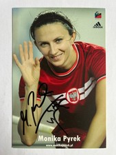 orig. Biglietto autografo atletica leggera salto in alto Monika Pyrek (1956)