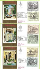 The Golden Series 23K N. 5-6-7 : Fontane 1975 - Poste Vaticane - Prime Die 1975