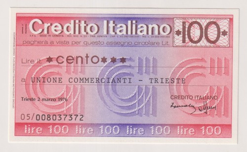 Miniassegni credito italiano - ,