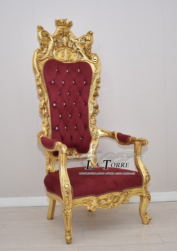 Sedia poltrona trono barocco - poltrona,